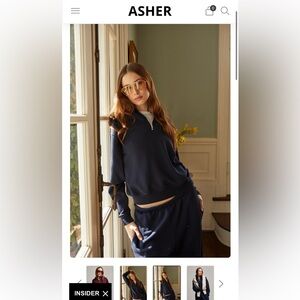 NWT ASHER cody lux supima 1/4 zip